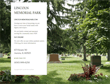 Tablet Screenshot of lincoln-memorialpark.com